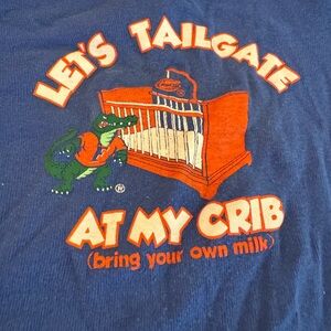 BABY FLORIDA INFANT ONE PIECE UF GATORS FOOTBALL 100% COTTON BLUE ORANGE